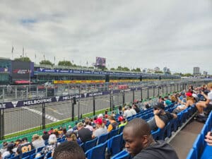fangio grandstand podium view